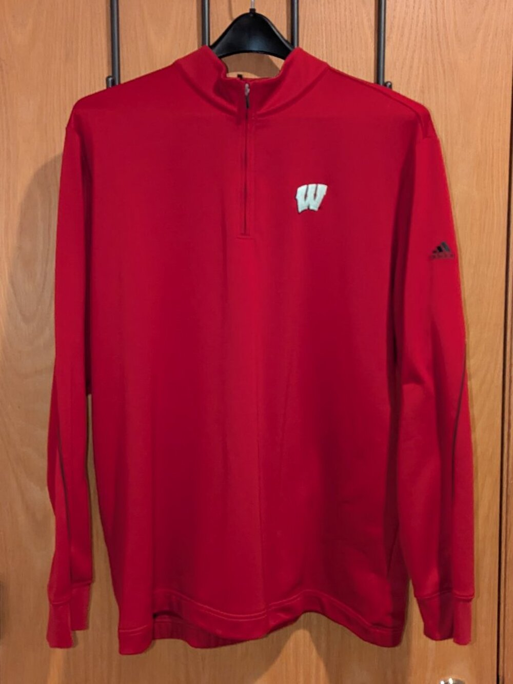 Vintage Adidas Wisconsin Badgers 1/4 Zip Performance Pullover